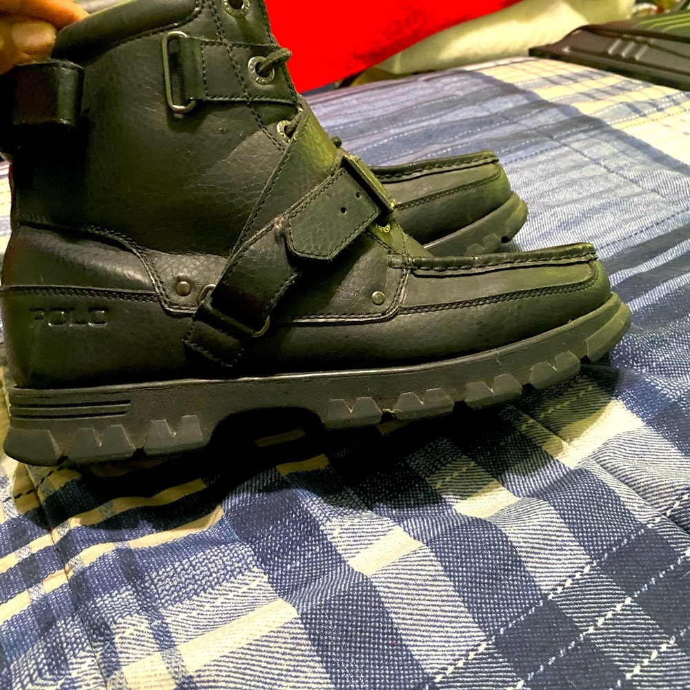 Black Ralph Lauren leather boots, size 9.5